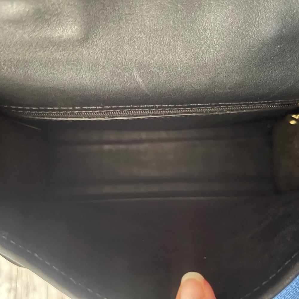 Coach Black Leather Interior Crossbody with Gold Hardware Accent - Picture 6 of 7